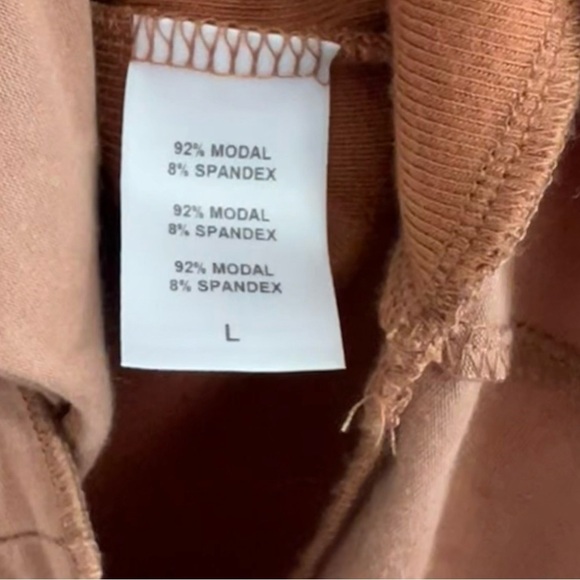 Rachel Pally Luxe Rib Eloise Turtleneck Bodysuit In Brass L - Picture 8 of 11